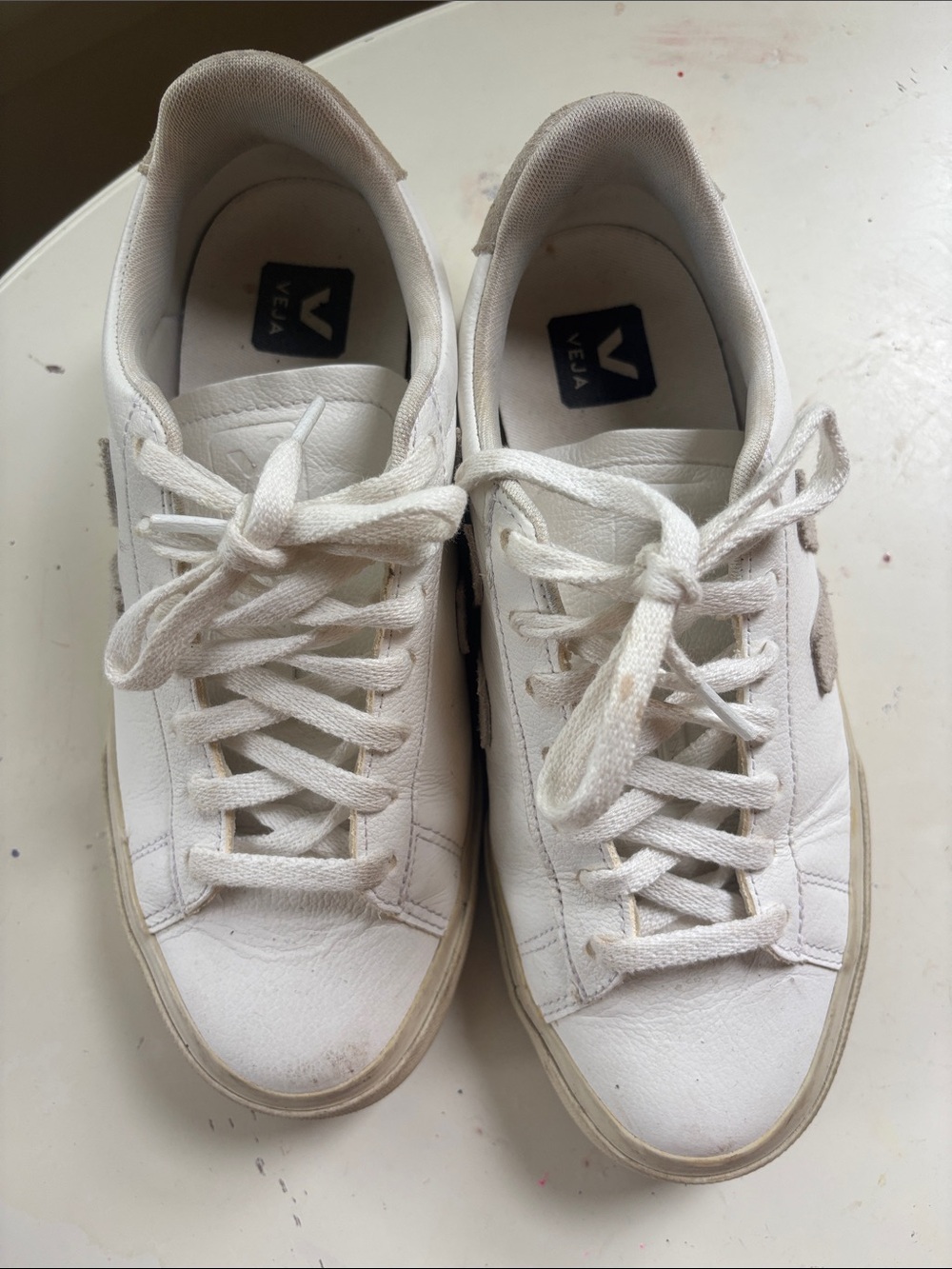 Veja White Leather Sneakers
